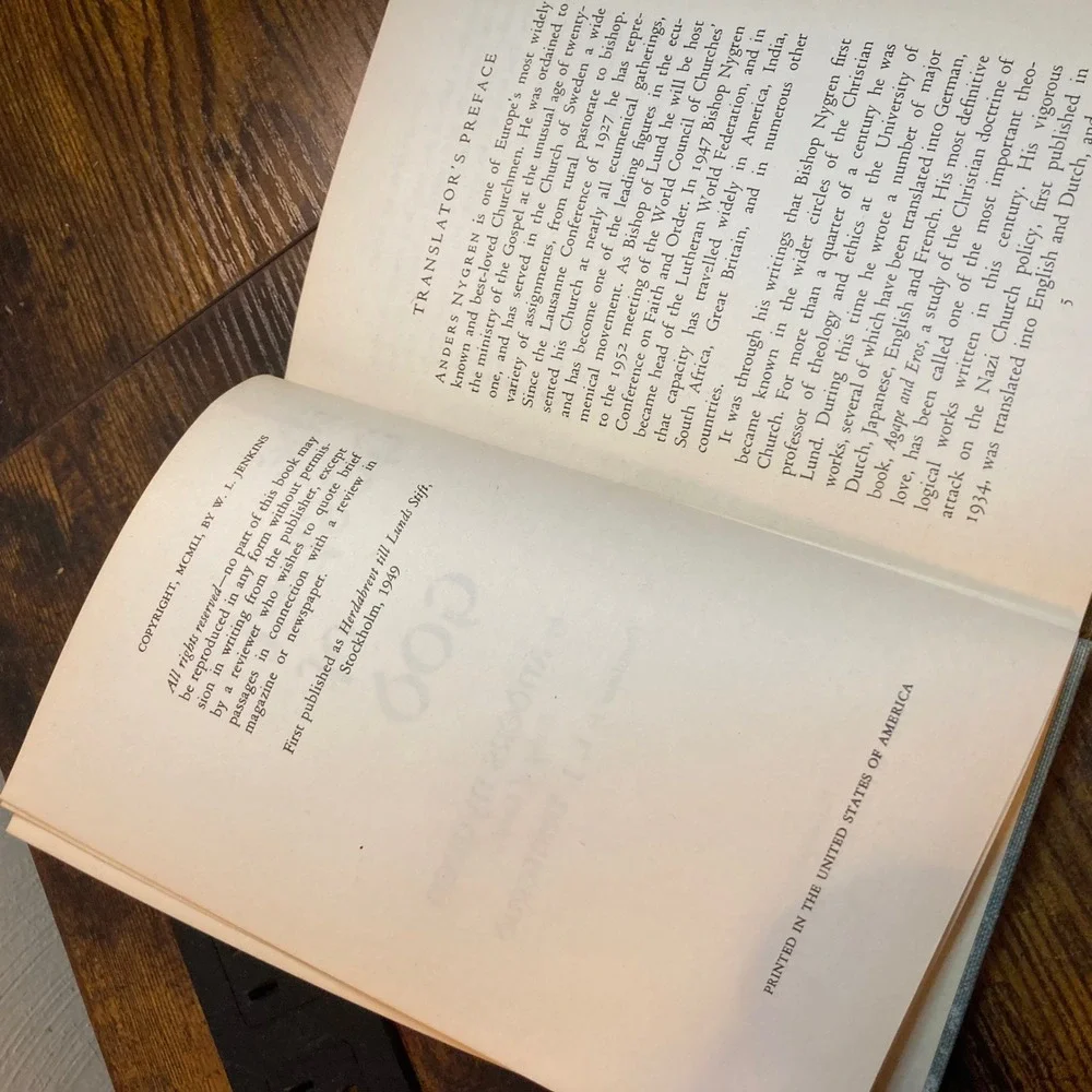 1951 Gospel of God Nygren Lutheran Protestant Theology Atonement Pastoral Book